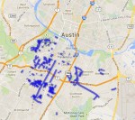 The Austin American-Statesman compiled a map showing the concentration of permits to install fiber-optic cable in South and Southeast Austin.