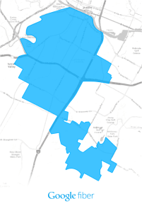 Google Inc. released a map this week of its first Google Fiber service area. The company will open signups in December. 